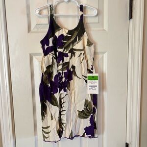 Floral Kids Dress in Purple and Cream